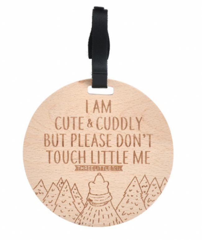 Wooden Car Seat & Stroller Tag